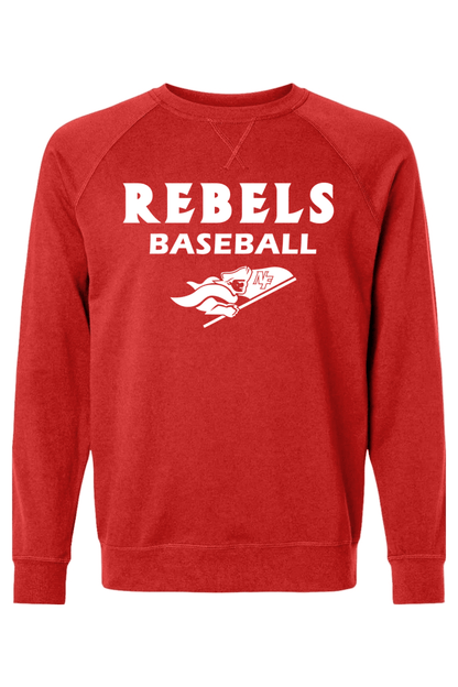 Rebels Baseball Adult Heavyweight Raglan Long Sleeve Signature Lacrosse