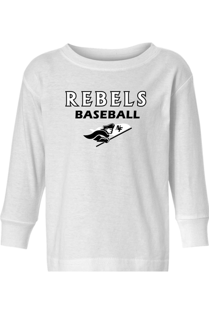 Rebels Baseball Toddler Long Sleeve T-Shirt Signature Lacrosse