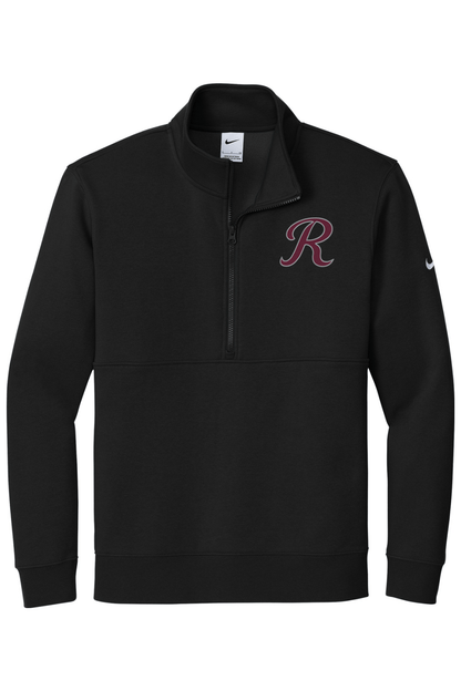 Rebels Travel Baseball Embroidered Nike Club Fleece Sleeve Swoosh 1/2-Zip Signature Lacrosse