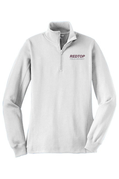 Red Top FH Adult Women's Embroidered Quarter-Zip Pullover Signature Lacrosse