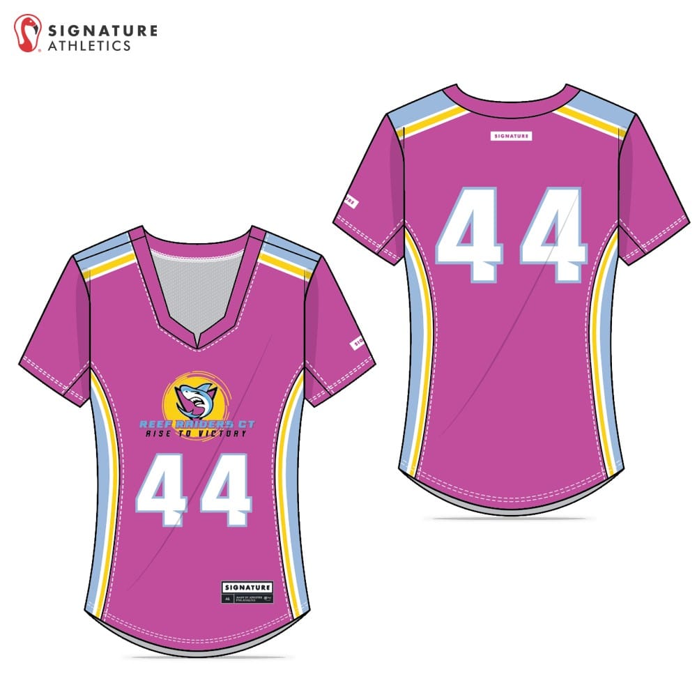 Reef Raiders Lacrosse Women's Player Pink College Jersey Signature Lacrosse