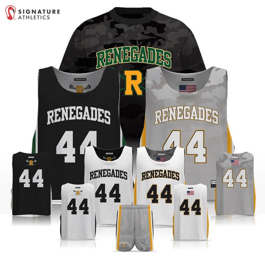 Renegades Youth Lacrosse Men's 4 Piece Player Package (Black Tech Tee) Signature Lacrosse