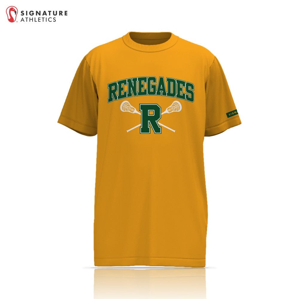 Renegades Youth Lacrosse Men's 4 Piece Player Package (Gold Tech Tee 2nd-5th Grade) Signature Lacrosse