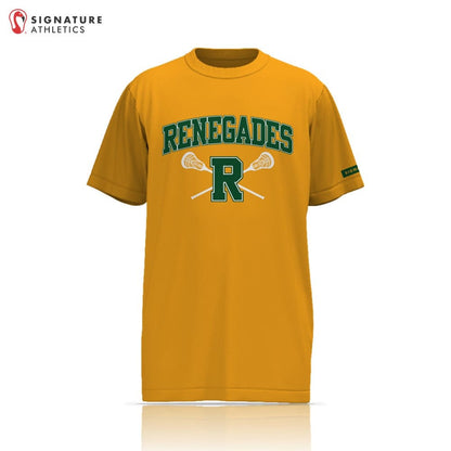 Renegades Youth Lacrosse Men's 4 Piece Player Package (Gold Tech Tee 2nd-5th Grade) Signature Lacrosse