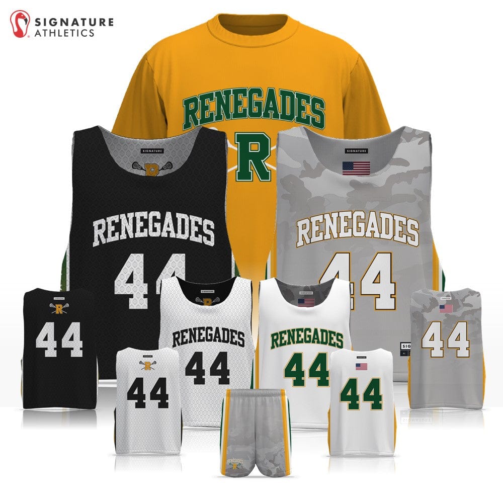 Renegades Youth Lacrosse Men's 4 Piece Player Package (Gold Tech Tee): 2nd Grade Signature Lacrosse