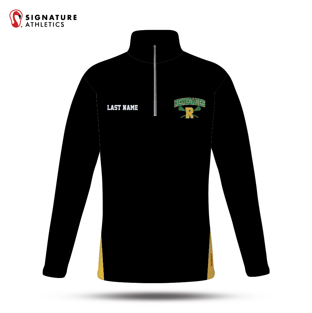 Renegades Youth Lacrosse  Men's Player Quarter Zip: Renegades Youth Lacrosse Signature Lacrosse