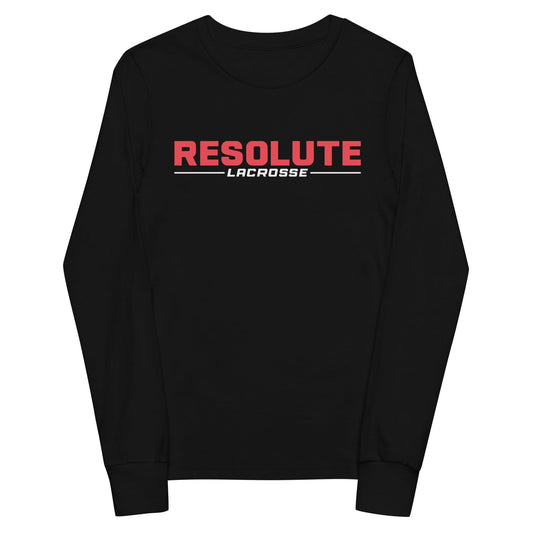 Resolute Lacrosse Youth Cotton Long Sleeve T-Shirt Signature Lacrosse