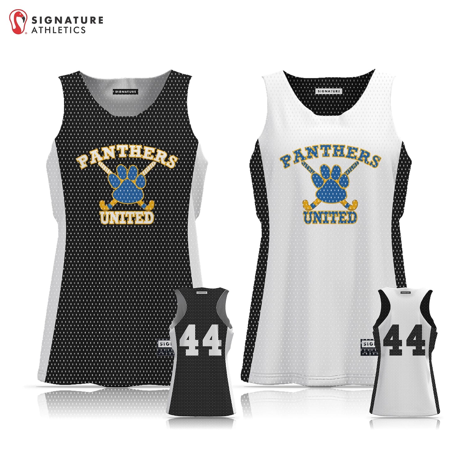 Richmond Panthers Women's Player Reversible Practice Pinnie: U19 Black Signature Lacrosse