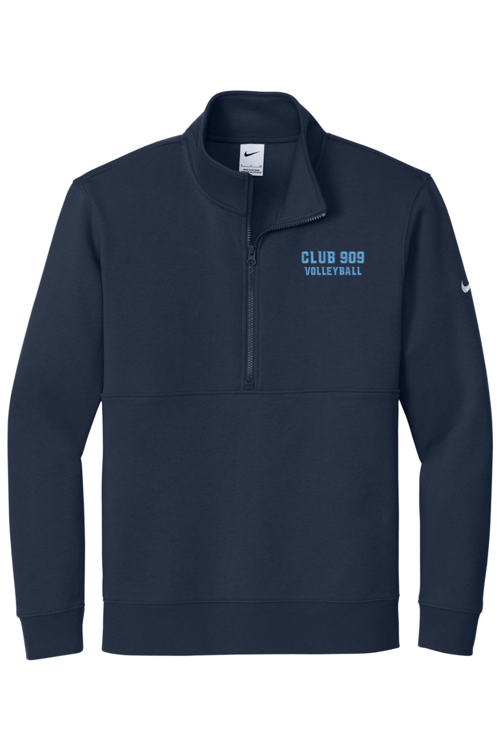 Risen Beach Volleyball Embroidered Nike Club Fleece Sleeve Swoosh 1/2-Zip Signature Lacrosse