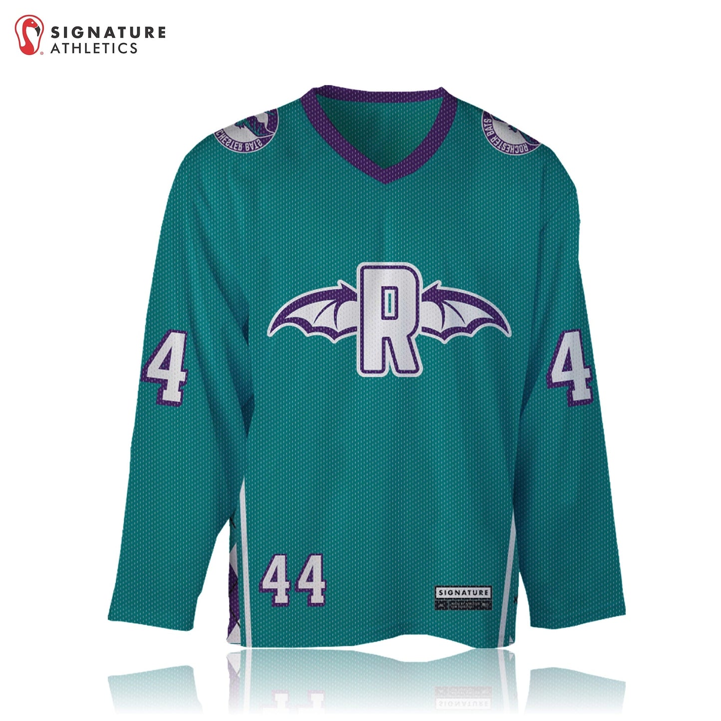 Rochester Bats Men's Teal Box Jersey: Bats Signature Lacrosse