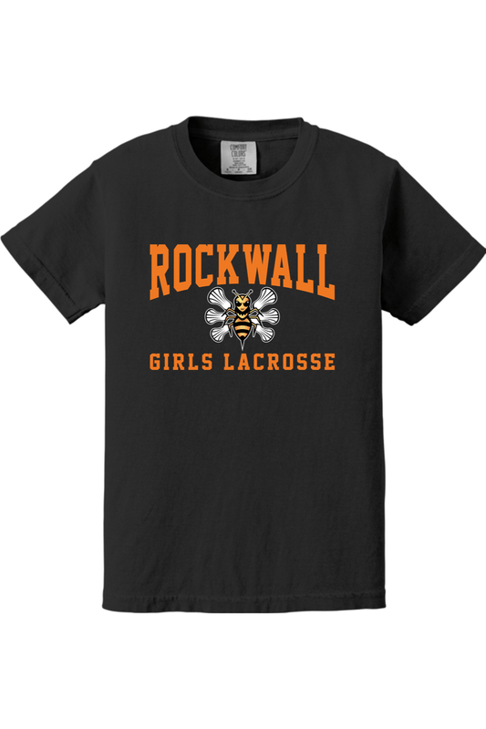 Rockwall Girls Lacrosse Youth Garment-Dyed Heavyweight T-Shirt Signature Lacrosse