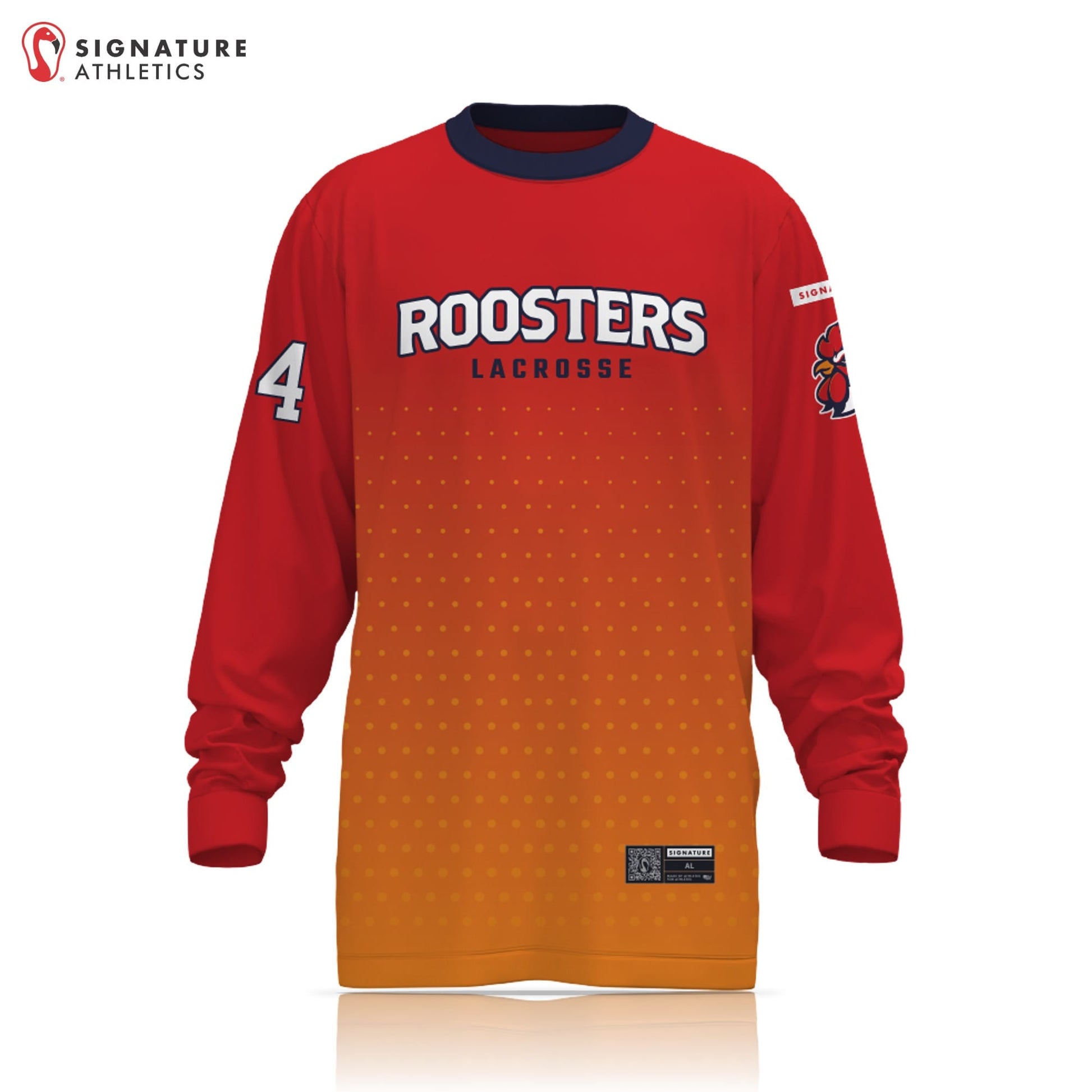 Roosters Hens Lacrosse Women's Player Long Sleeve Tech Tee Signature Lacrosse