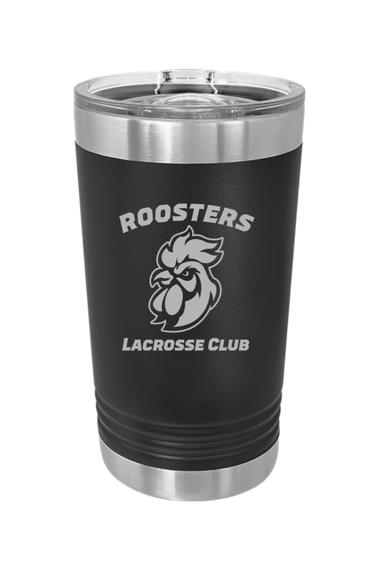 Roosters Lacrosse Club 16oz Insulated Pint with Slider Lid Signature Lacrosse