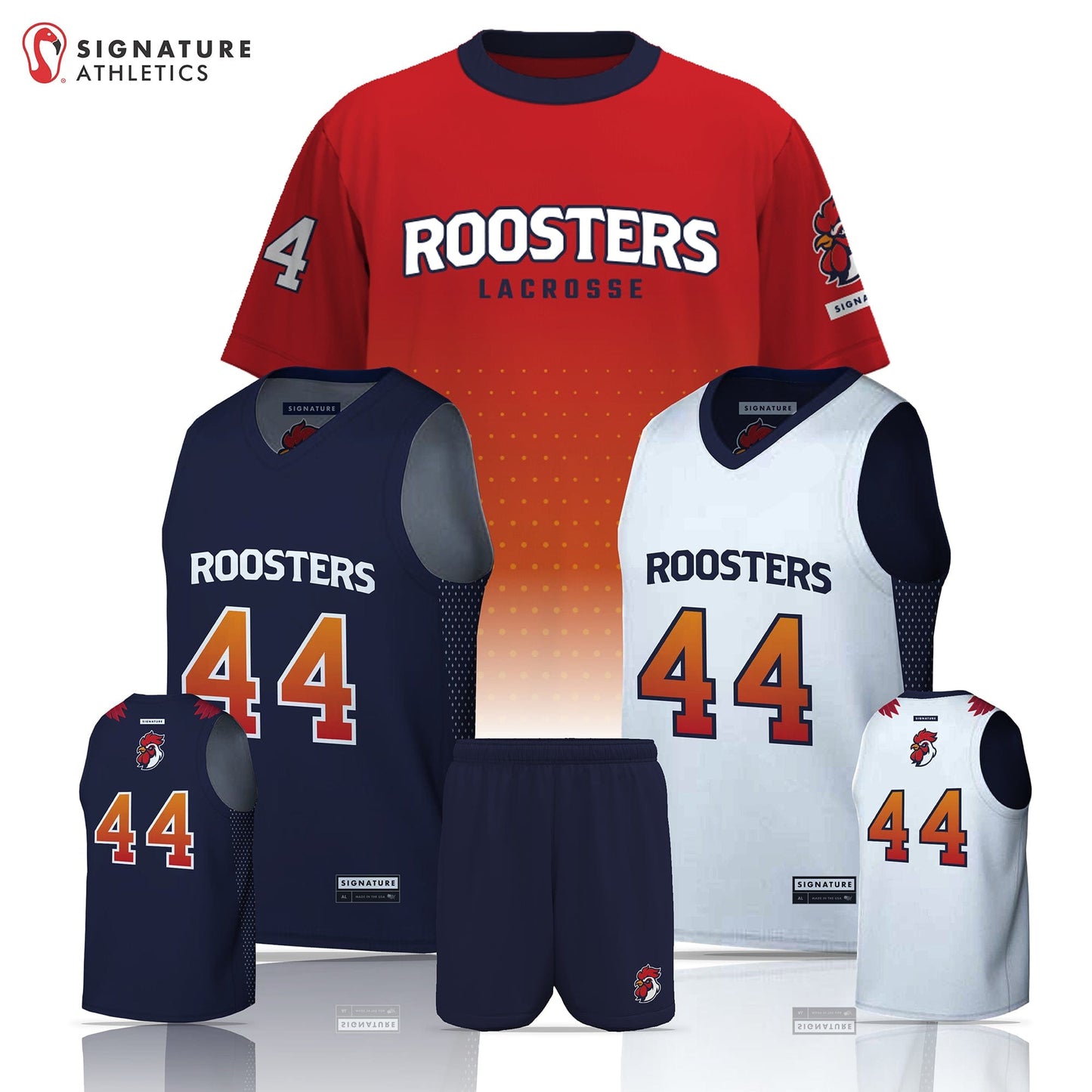 Roosters Lacrosse Club Men's 3 Piece Player Package Signature Lacrosse