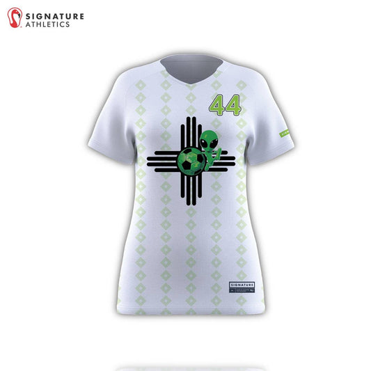 Roswell Aliens Women's White Soccer Jersey Signature Lacrosse