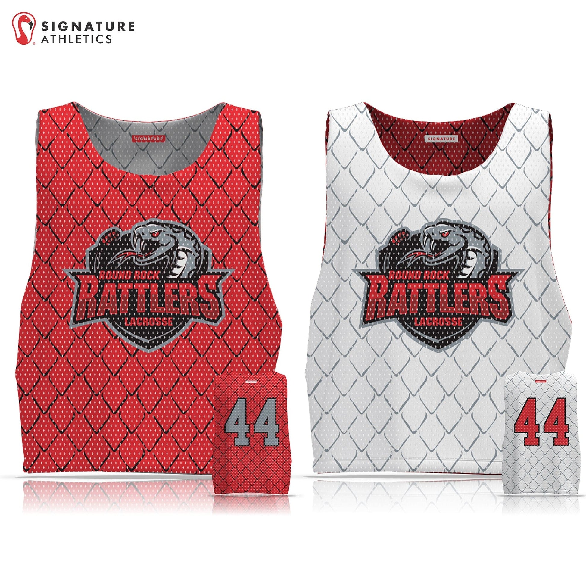 Round Rock Rattlers Men's Player Reversible Practice Pinnie: Round Rock Signature Lacrosse