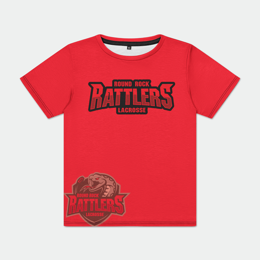 Round Rock Rattlers Youth Sublimated Athletic T-Shirt Signature Lacrosse