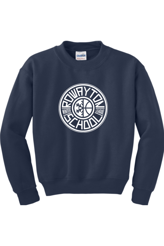 Rowayton Basketball Gildan - Youth Heavy Blend Crewneck Sweatshirt Signature Lacrosse