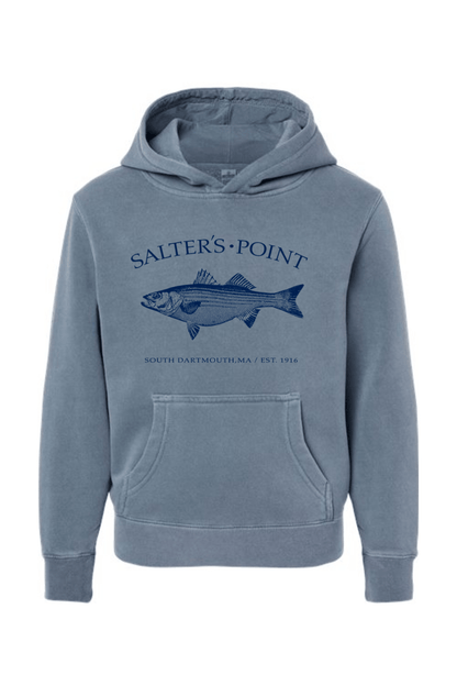 Salters Point Independent Trading Co. Midweight Pigment-Dyed Hooded Sweatshirt - Youth Signature Lacrosse