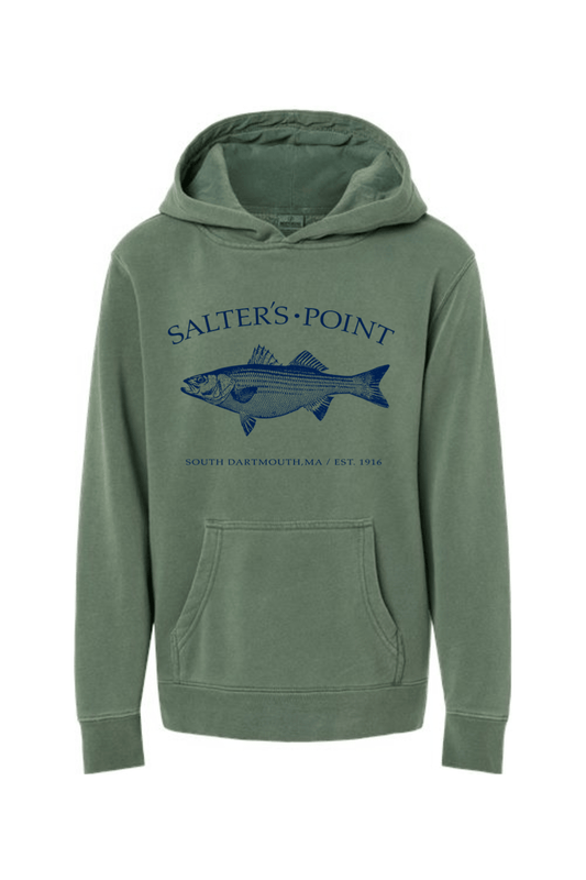 Salters Point Independent Trading Co. Midweight Pigment-Dyed Hooded Sweatshirt - Youth Signature Lacrosse