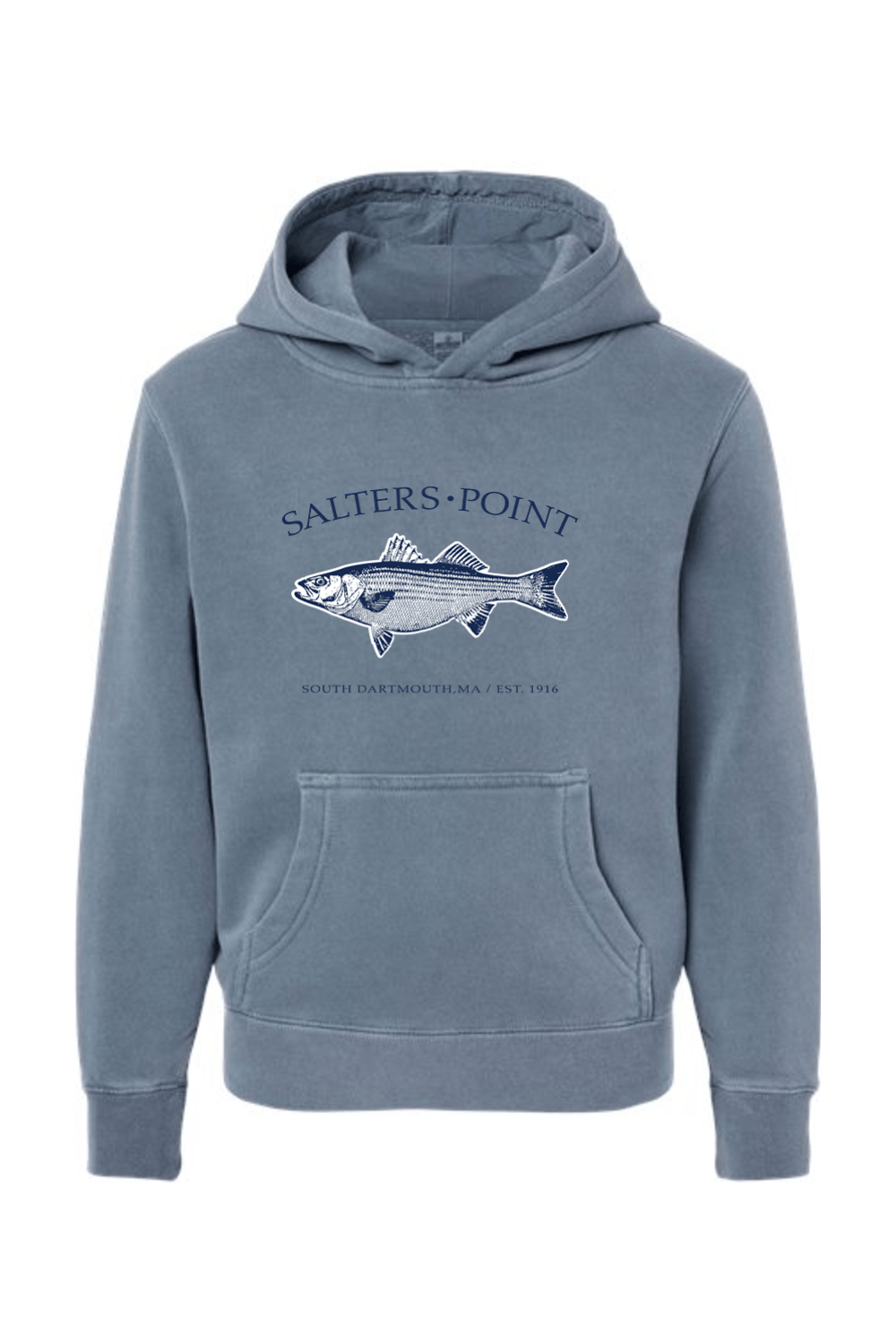 Salters Point Independent Trading Co. Youth Midweight Pigment-Dyed Hooded Sweatshirt Signature Lacrosse