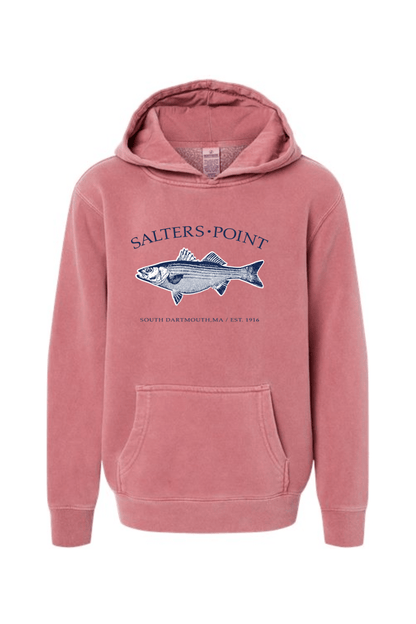 Salters Point Independent Trading Co. Youth Midweight Pigment-Dyed Hooded Sweatshirt Signature Lacrosse