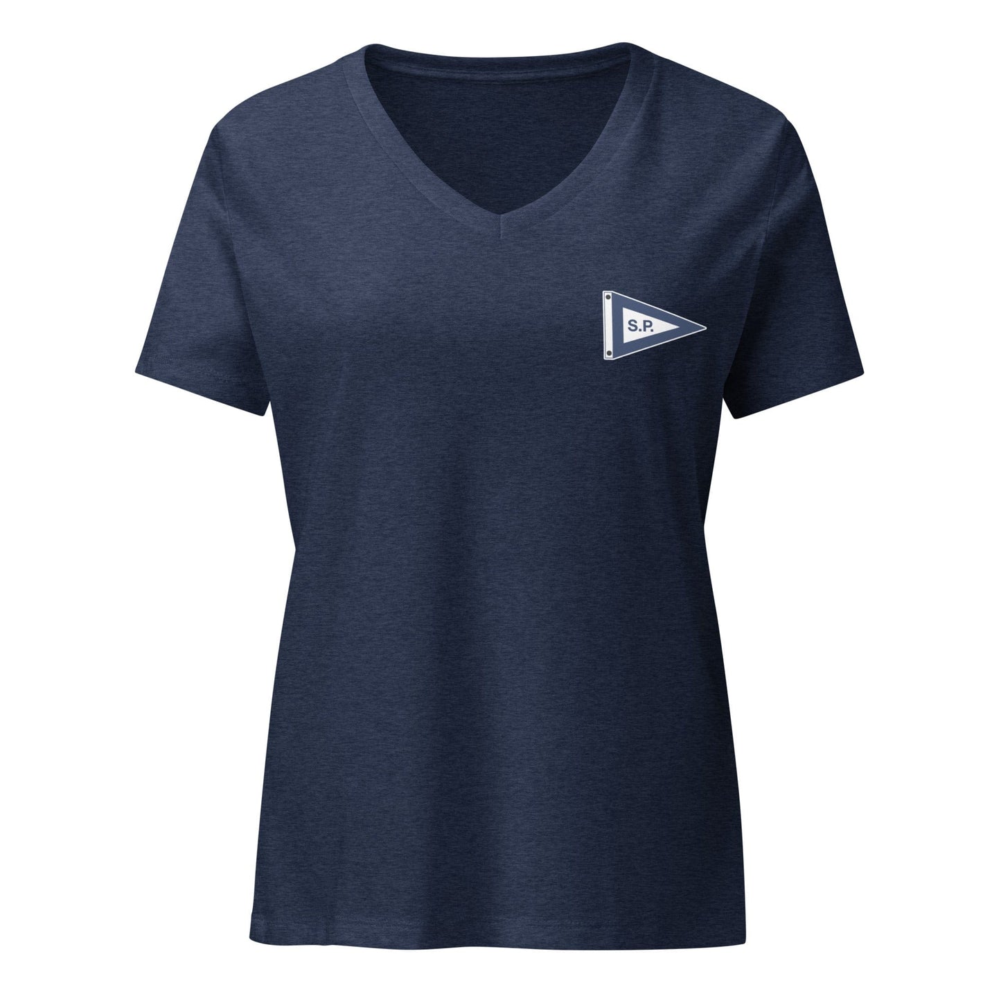 Salters Point Women's Relaxed V-Neck T-Shirt Signature Lacrosse