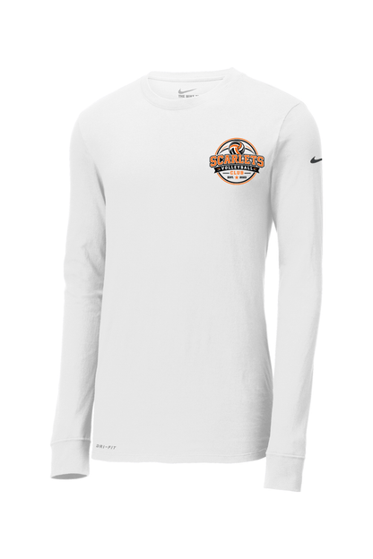 Scarlets Volleyball Nike Dri-FIT Cotton/Poly Long Sleeve Tee Signature Lacrosse