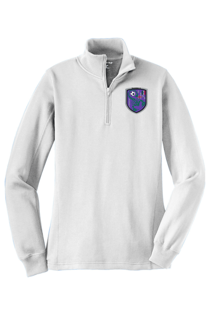 Scorpions FC Soccer Adult Women's Embroidered Quarter-Zip Pullover Signature Lacrosse