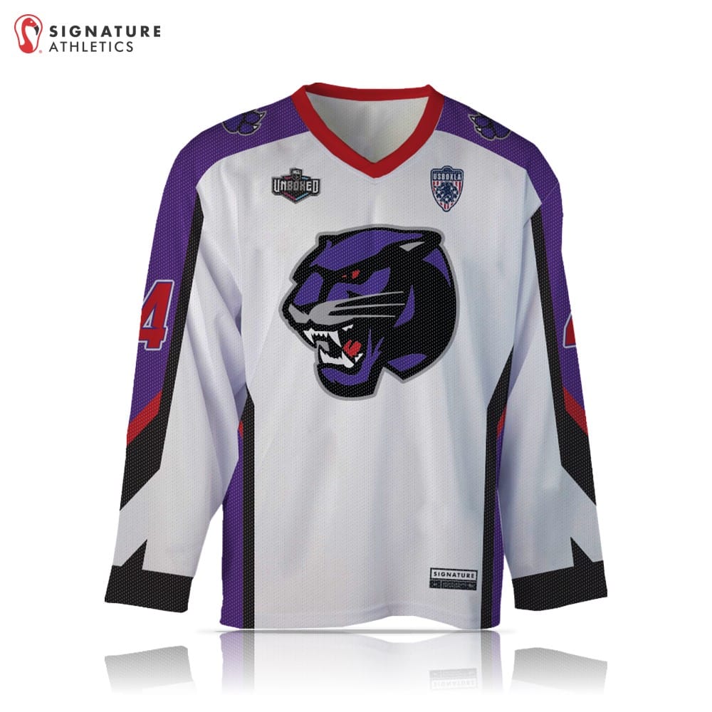 Shadow Cats Lacrosse Men's Player Box White Jersey: Shadow Cats Lacrosse Signature Lacrosse