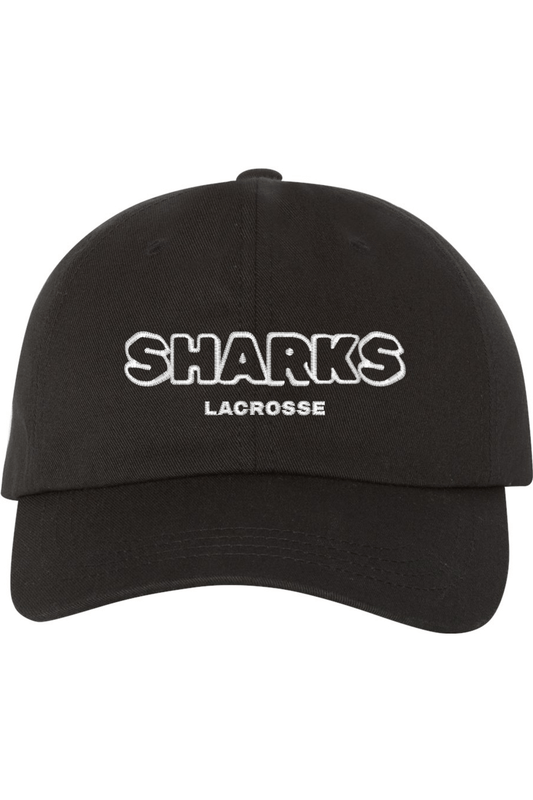 Sharks Lacrosse Embroidered Dad Hat Signature Lacrosse