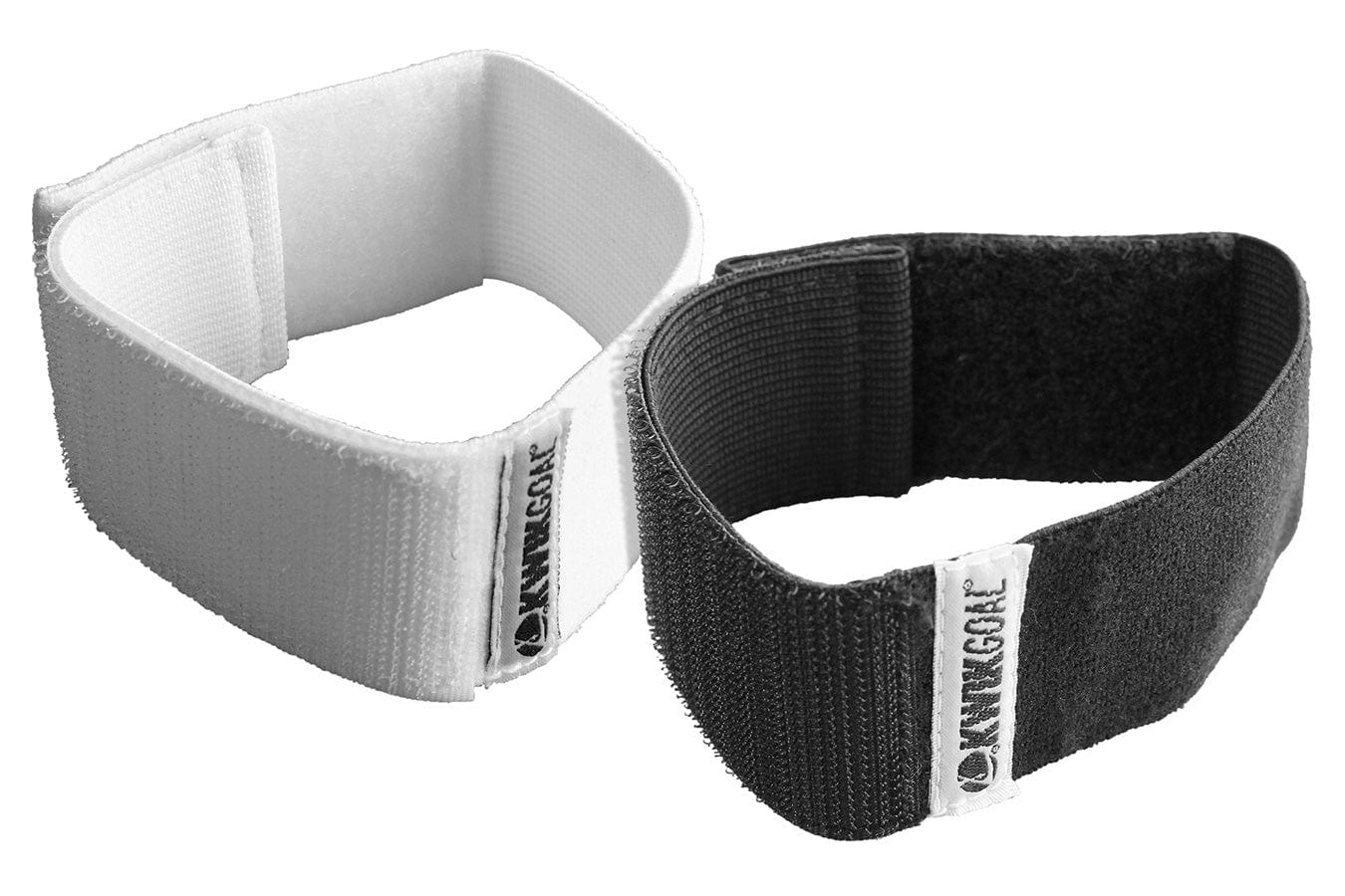 Shinguard Strap (White, Black) Signature Lacrosse