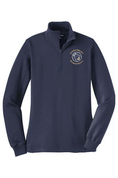 Shrewsbury Basketball Adult Women's Embroidered Quarter-Zip Pullover Signature Lacrosse
