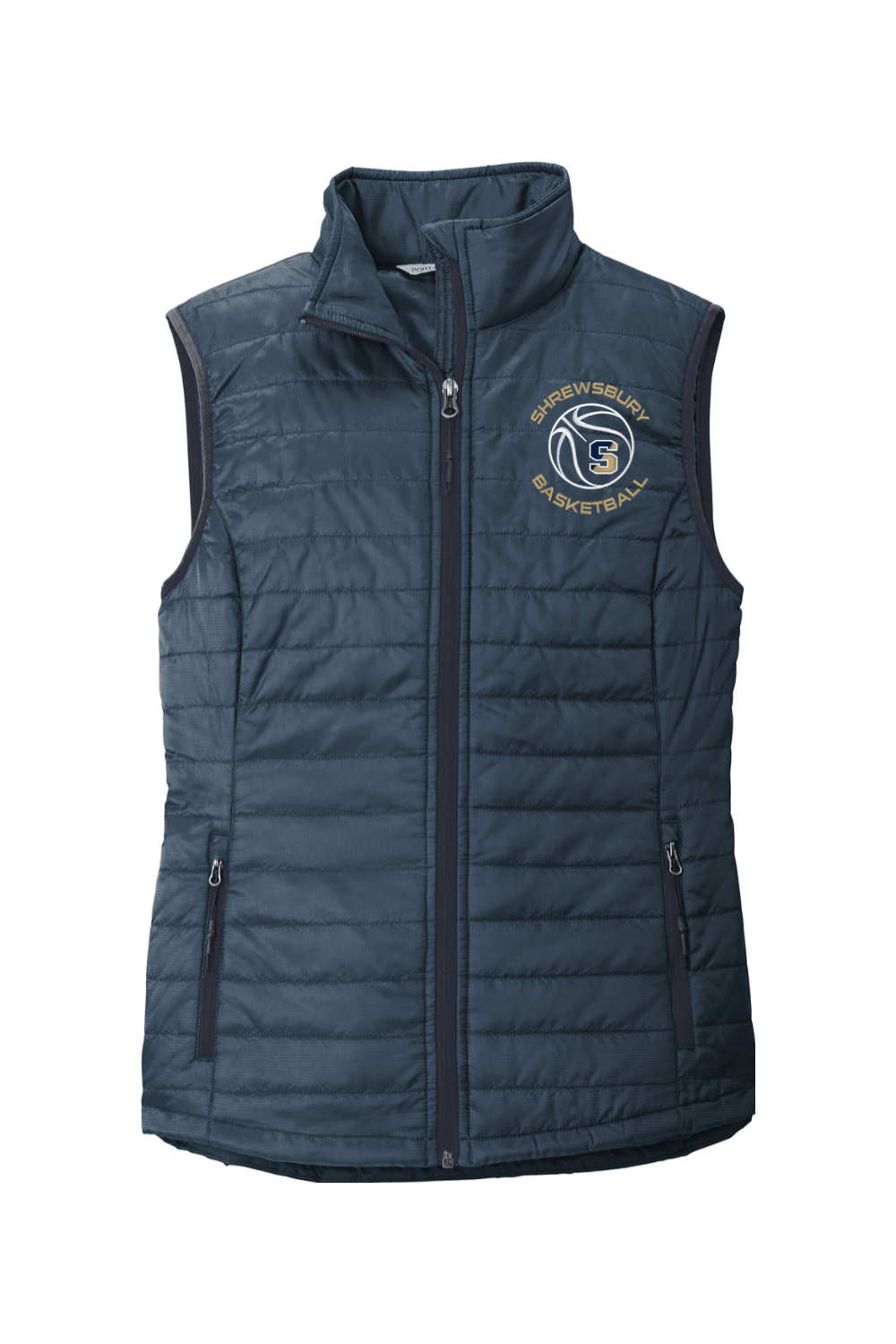 Shrewsbury Basketball Association Port Authority Ladies Packable Puffy Vest Signature Lacrosse