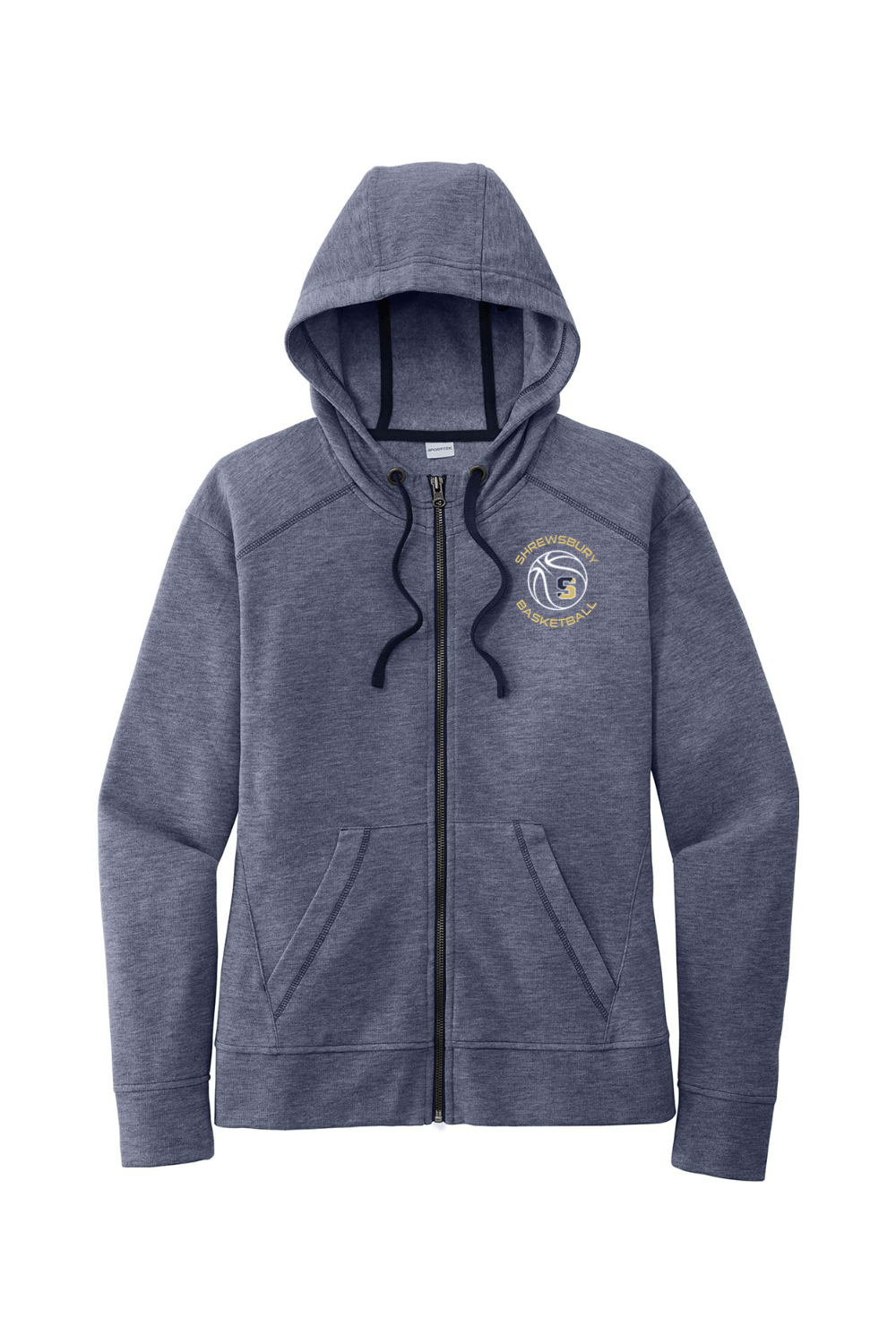 Shrewsbury Basketball Association Sport-Tek Ladies PosiCharge Tri-Blend Wicking Fleece Full-Zip Hooded Jacket Signature Lacrosse