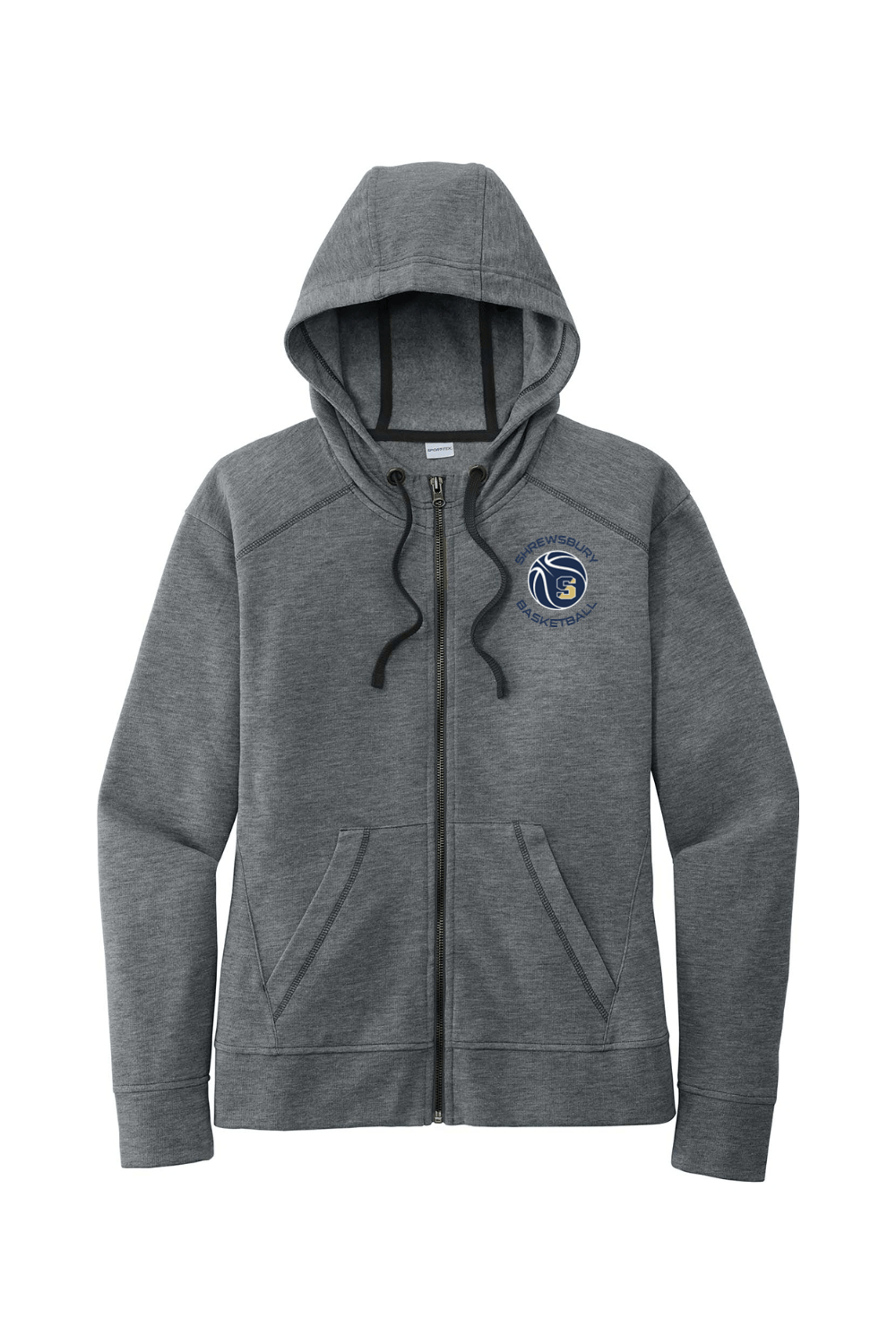 Shrewsbury Basketball Association Sport-Tek Ladies PosiCharge Tri-Blend Wicking Fleece Full-Zip Hooded Jacket Signature Lacrosse