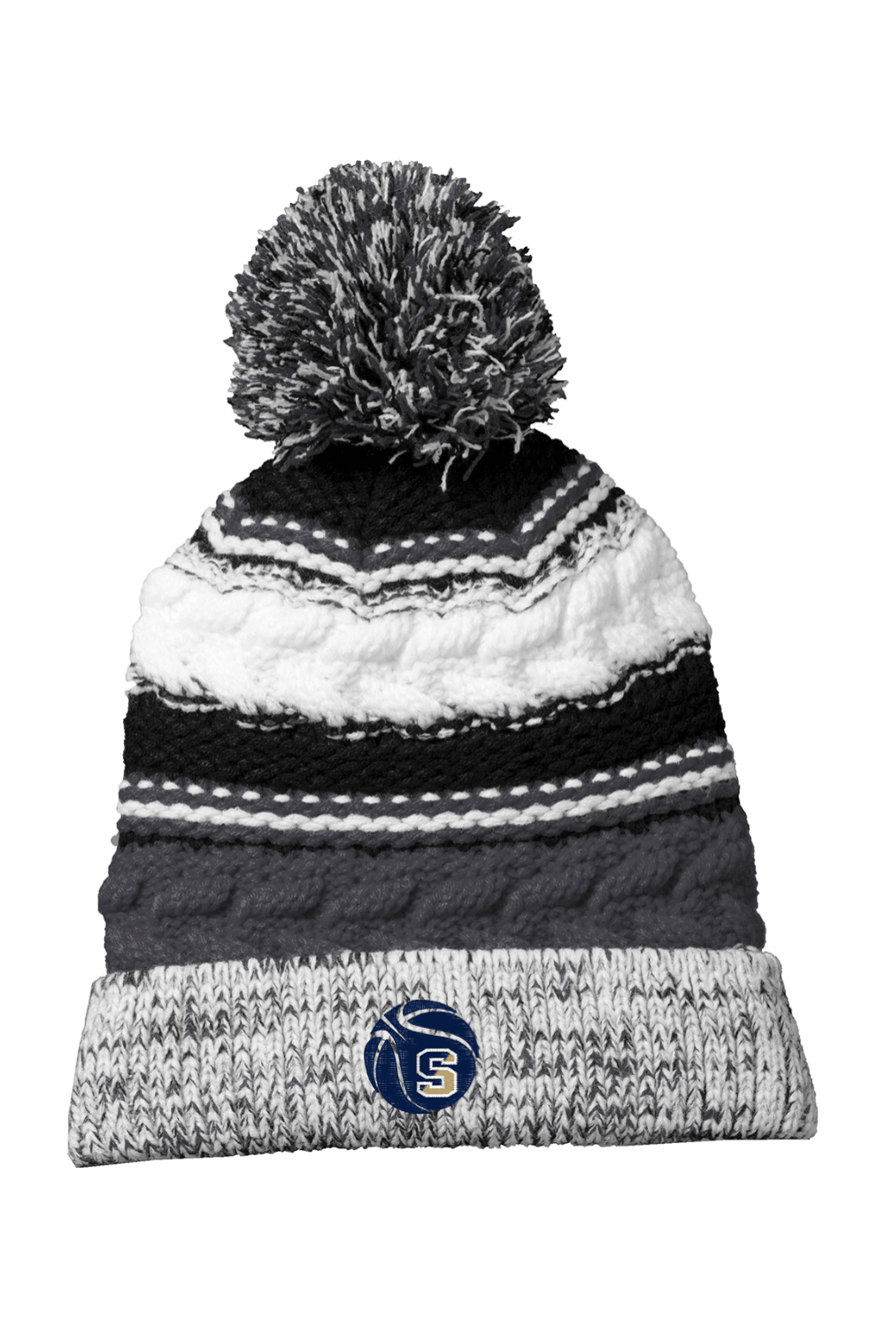 Shrewsbury Basketball Association Sport-Tek Pom Pom Team Beanie Signature Lacrosse