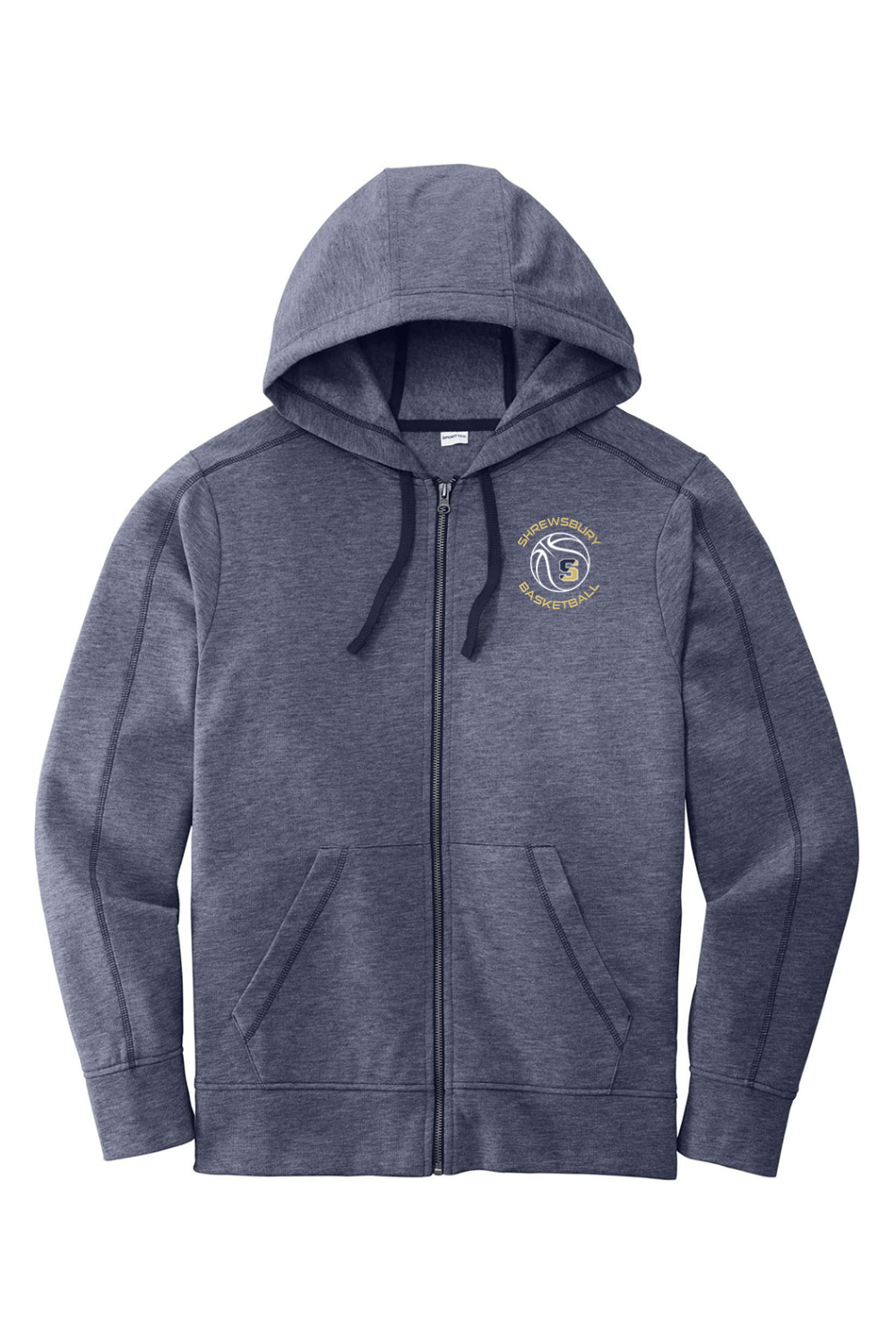 Shrewsbury Basketball Association Sport-Tek PosiCharge Tri-Blend Wicking Fleece Full-Zip Hooded Jacket Signature Lacrosse