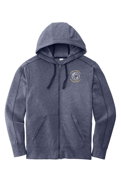 Shrewsbury Basketball Association Sport-Tek PosiCharge Tri-Blend Wicking Fleece Full-Zip Hooded Jacket Signature Lacrosse