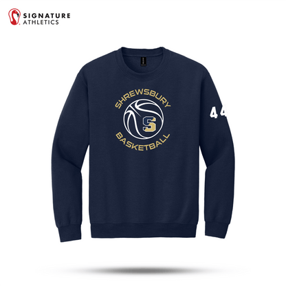Shrewsbury Basketball Gildan Youth Heavy Blend Crewneck Navy Sweatshirt Number Signature Lacrosse