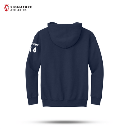 Shrewsbury Basketball Gildan Youth Heavy Blend Hooded Navy Sweatshirt Number and Name Signature Lacrosse