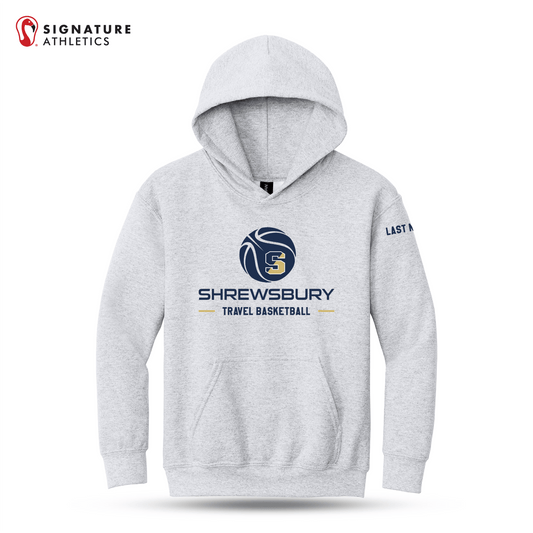 Shrewsbury Basketball Gildan Youth Heavy Blend Hooded Sport Grey Sweatshirt Name Signature Lacrosse