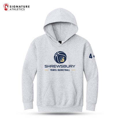 Shrewsbury Basketball Gildan Youth Heavy Blend Hooded Sport Grey Sweatshirt Number Signature Lacrosse