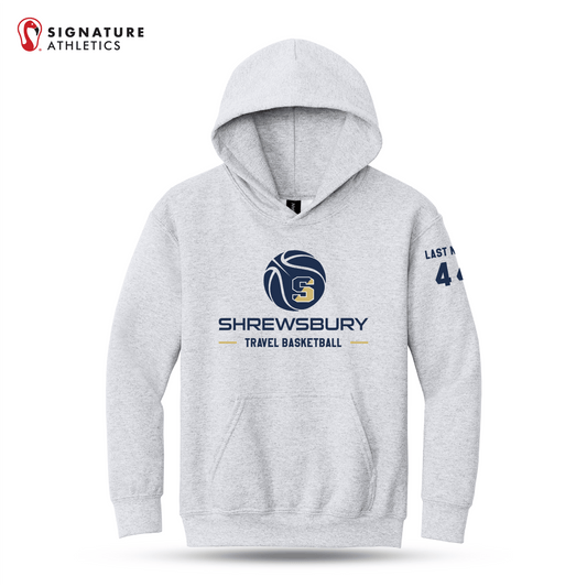 Shrewsbury Basketball Gildan Youth Heavy Blend Hooded Sport Grey Sweatshirt Number and Name Signature Lacrosse