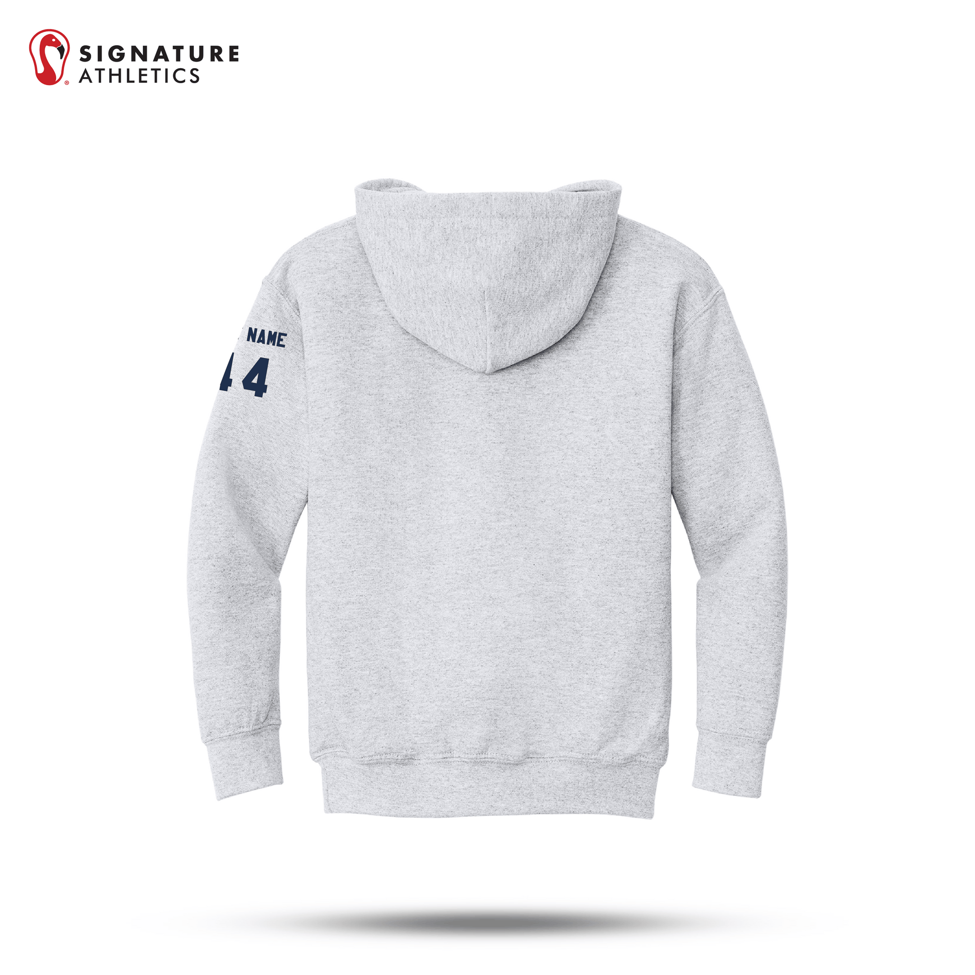 Shrewsbury Basketball Gildan Youth Heavy Blend Hooded Sport Grey Sweatshirt Number and Name Signature Lacrosse