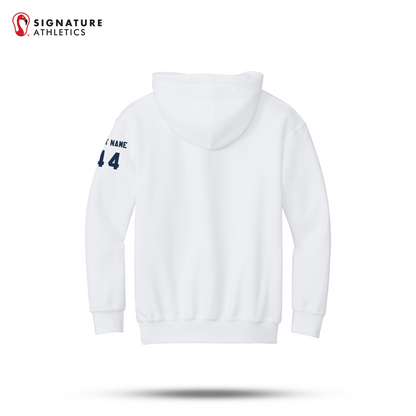 Shrewsbury Basketball Gildan Youth Heavy Blend Hooded White Sweatshirt Number and Name Signature Lacrosse