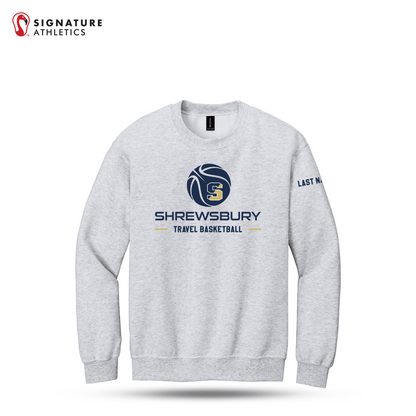 Shrewsbury Basketball Men's Gildan Heavy Blend Crewneck Ash Sweatshirt Name Signature Lacrosse