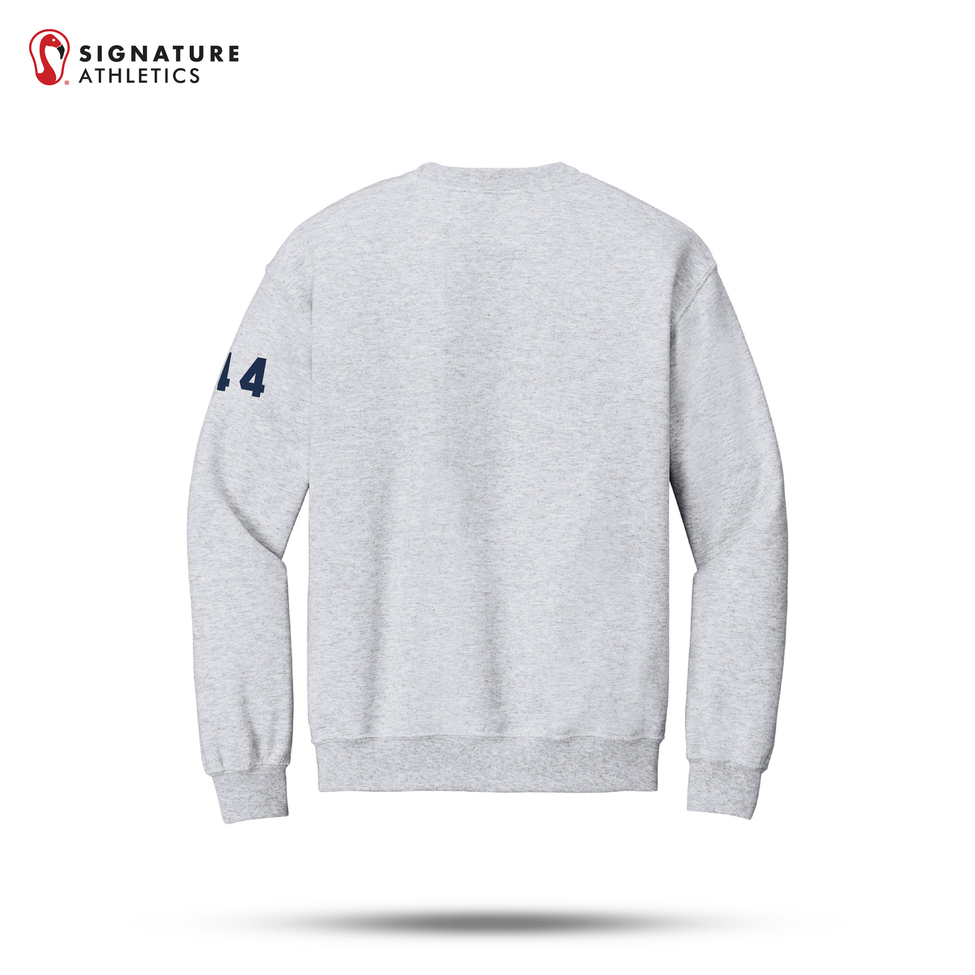 Shrewsbury Basketball Men's Gildan Heavy Blend Crewneck Ash Sweatshirt Number Signature Lacrosse