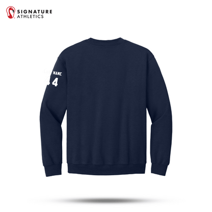 Shrewsbury Basketball Men's Gildan Heavy Blend Crewneck Navy Sweatshirt Number and Name Signature Lacrosse
