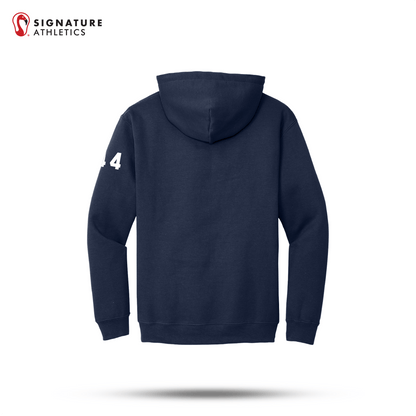 Shrewsbury Basketball Men's Gildan Heavy Blend Hooded Navy Sweatshirt Number Signature Lacrosse